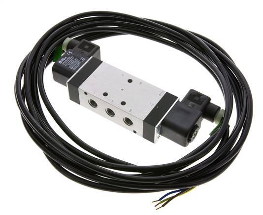 5/3 G1/4'' Válvula solenoide de centro cerrado 230V AC ATEX 3-10bar/42-140psi Airtec