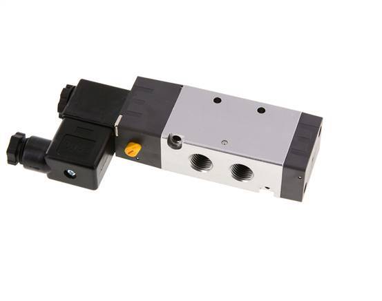 válvula solenoide 5/2 G1/4'' 12V DC 1.5-8bar/21.0-112psi E.MC