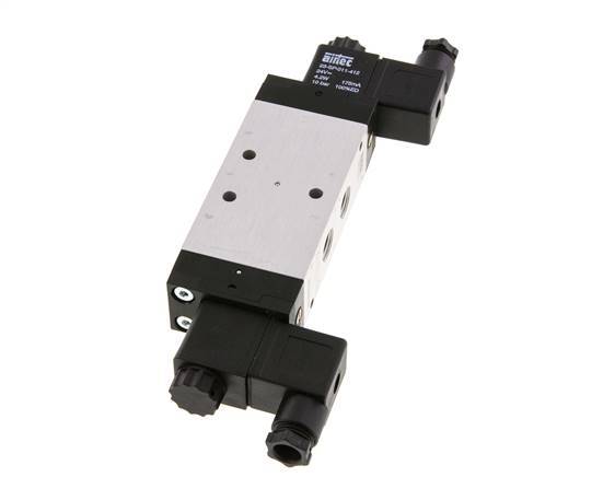 5/3 G1/4'' Válvula de solenoide de centro cerrado 24V AC 3-10bar/42-140psi Airtec