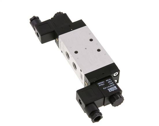 5/3 G1/4'' Válvula de solenoide de centro cerrado 24V AC 3-10bar/42-140psi Airtec