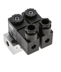 2x3/2 G1/8'' NC Electroválvula 24V DC -0.95-10bar/-13.2-140psi Airtec