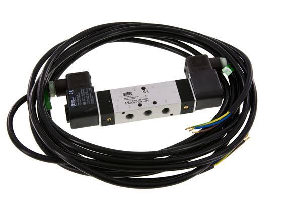 válvula de solenoide central de escape 5/3 G1/8'' 230V AC ATEX 3-10bar/42-140psi Airtec