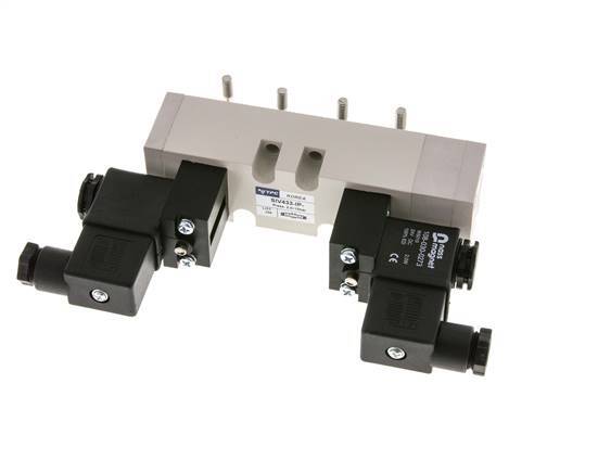 5/3 ISO 5599-1 Válvula solenoide de centro cerrado 12V DC 2-10bar/28-140psi YPC