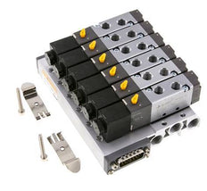 G1/8'' 6x Terminal de válvulas neumáticas 24V DC 1.5-8bar/21.0-112psi Multipolar E.MC
