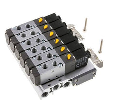 G1/8'' 6x Terminal de válvulas neumáticas 24V DC 1.5-8bar/21.0-112psi Multipolar E.MC