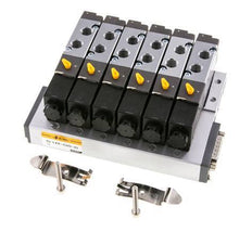 G1/8'' 6x Terminal de válvulas neumáticas 24V DC 1.5-8bar/21.0-112psi Multipolar E.MC