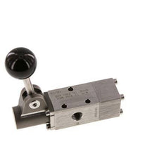 válvula de palanca manual 3/2 G1/4'' Acero inoxidable Detent -0.95-12bar/-13.2-168psi