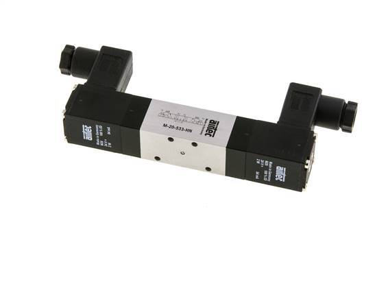 5/3 M5 Válvula solenoide central de escape 24V DC 3-8bar/42-112psi Airtec