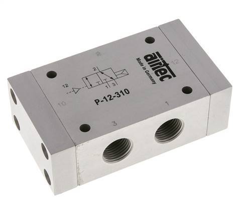 válvula piloto de aire 3/2 G1/2'' (G1/8'') 1-10bar/14-140psi Airtec