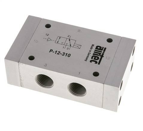 válvula piloto de aire 3/2 G1/2'' (G1/8'') 1-10bar/14-140psi Airtec