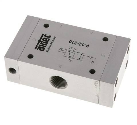 válvula piloto de aire 3/2 G1/2'' (G1/8'') 1-10bar/14-140psi Airtec