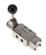 válvula de palanca manual 5/2 G1/4'' Acero inoxidable Detent -0.95-12bar/-13.2-168psi