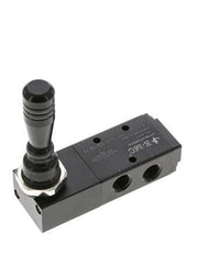 5/3 G1/4'' (G1/8'') Válvula de palanca manual de centro de presión 0-8bar/0-112psi E.MC