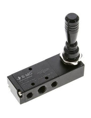 5/3 G1/4'' (G1/8'') Válvula de palanca manual de centro de presión 0-8bar/0-112psi E.MC