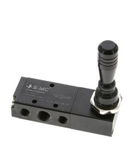 5/3 G1/4'' (G1/8'') Válvula de palanca manual de centro de presión 0-8bar/0-112psi E.MC