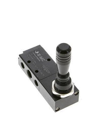 5/3 G1/4'' (G1/8'') Válvula de palanca manual de centro de presión 0-8bar/0-112psi E.MC