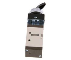 5/2 G1/4'' (G1/8'') Válvula de conmutación rotativa Negra 0-8bar/0-112psi YPC