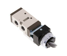 5/2 G1/4'' (G1/8'') Válvula de conmutación rotativa Negra 0-8bar/0-112psi YPC