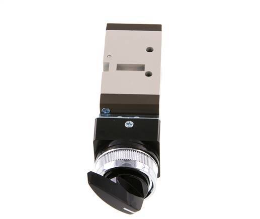 5/2 G1/4'' (G1/8'') Válvula de conmutación rotativa Negra 0-8bar/0-112psi YPC
