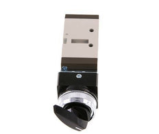 5/2 G1/4'' (G1/8'') Válvula de conmutación rotativa Negra 0-8bar/0-112psi YPC