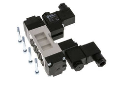 5/3 ISO 5599-1 Válvula solenoide central de escape 24V DC 2-10bar/28-140psi YPC