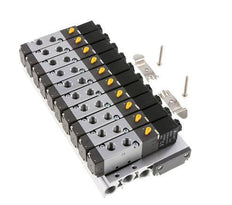 G1/8'' 10x Terminal de válvulas neumáticas 24V DC 1.5-8bar/21.0-112psi Multipolar E.MC