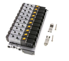 G1/8'' 10x Terminal de válvulas neumáticas 24V DC 1.5-8bar/21.0-112psi Multipolar E.MC