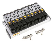 G1/8'' 10x Terminal de válvulas neumáticas 24V DC 1.5-8bar/21.0-112psi Multipolar E.MC