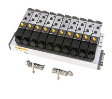 G1/8'' 10x Terminal de válvulas neumáticas 24V DC 1.5-8bar/21.0-112psi Multipolar E.MC