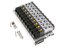 G1/8'' 10x Terminal de válvulas neumáticas 24V DC 1.5-8bar/21.0-112psi Multipolar E.MC