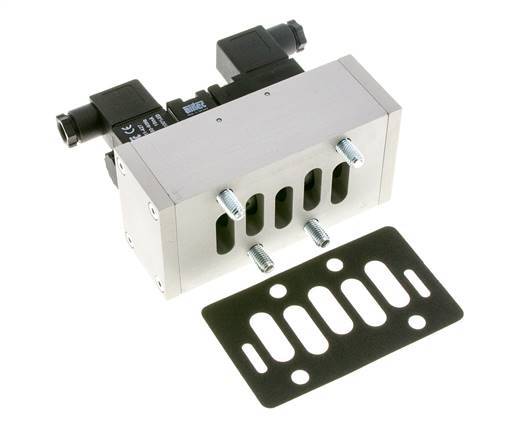 5/3 ISO 5599-3 Válvula solenoide de centro cerrado 230V AC 3-10bar/42-140psi Airtec
