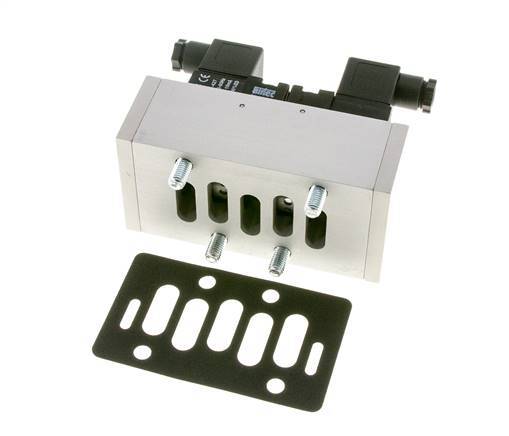 5/3 ISO 5599-3 Válvula solenoide de centro cerrado 230V AC 3-10bar/42-140psi Airtec