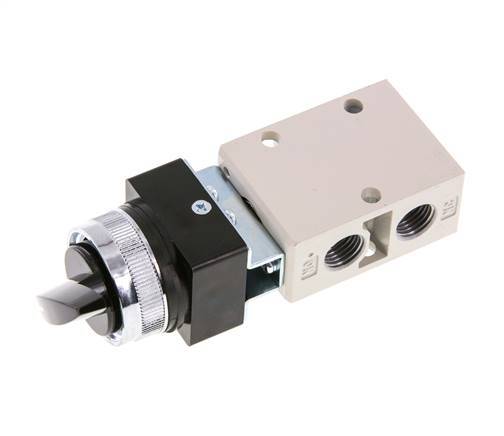 válvula de conmutación rotativa 3/2 G1/4'' Negra 0-8bar/0-112psi YPC