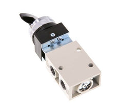 válvula de conmutación rotativa 3/2 G1/4'' Negra 0-8bar/0-112psi YPC