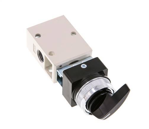 válvula de conmutación rotativa 3/2 G1/4'' Negra 0-8bar/0-112psi YPC
