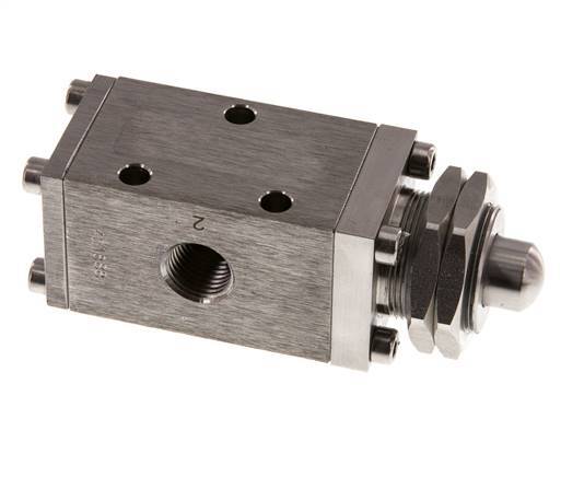 válvula de vástago universal 3/2 G1/4'' Acero inoxidable -0,95-12bar/-13,2-168psi