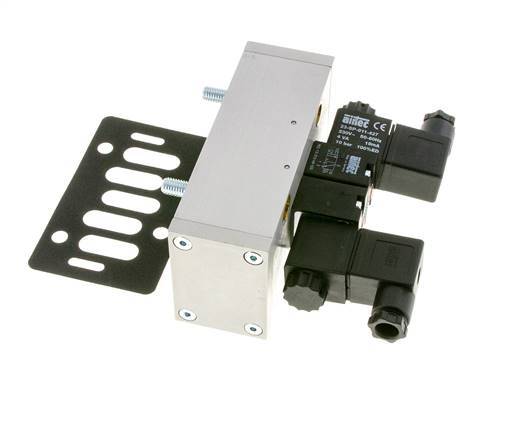 5/3 ISO 5599-3 Válvula solenoide de centro cerrado 48V DC 3-10bar/42-140psi Airtec