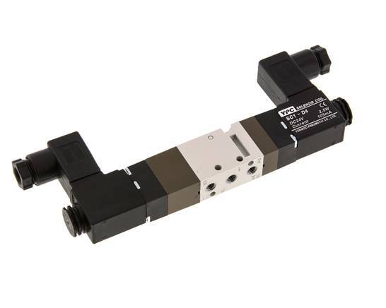 5/3 M5 Válvula solenoide de centro cerrado 24V AC 2-10bar/28-140psi YPC