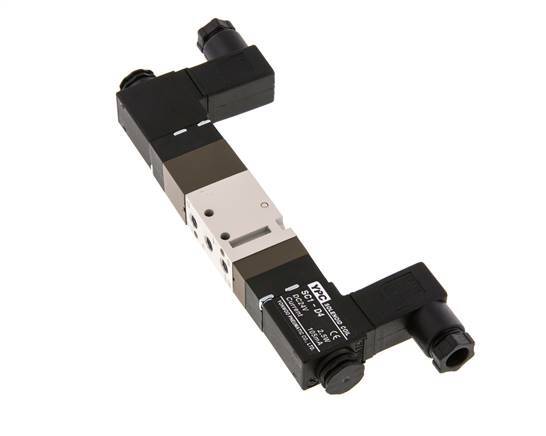 5/3 M5 Válvula solenoide de centro cerrado 24V AC 2-10bar/28-140psi YPC