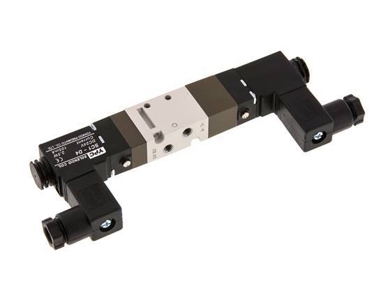 5/3 M5 Válvula solenoide de centro cerrado 24V AC 2-10bar/28-140psi YPC