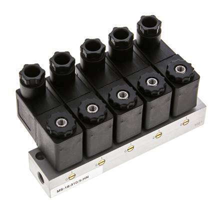 válvula solenoide 5x3/2 G1/8'' NC 230V AC -0.95-10bar/-13.2-140psi Airtec