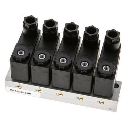 válvula solenoide 5x3/2 G1/8'' NC 230V AC -0.95-10bar/-13.2-140psi Airtec