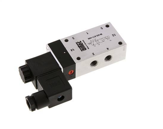válvula solenoide 5/2 G1/8'' 24V DC 3-10bar/42-140psi Airtec