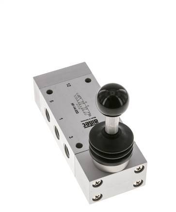 5/3 G1/4'' Válvula de palanca manual de escape Detent 0-12bar/0-168psi Airtec