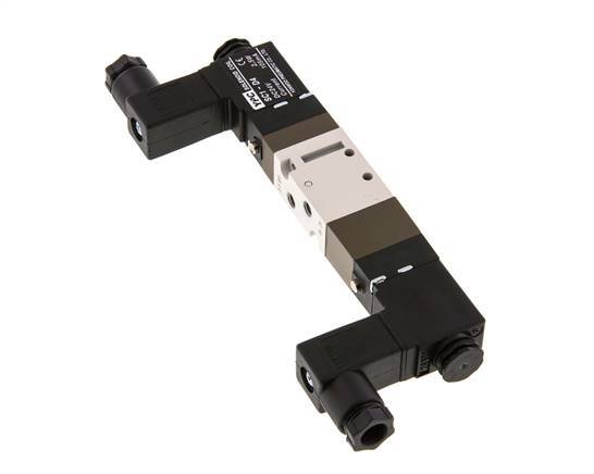 5/3 M5 Válvula solenoide de centro cerrado 12V DC 2-10bar/28-140psi YPC