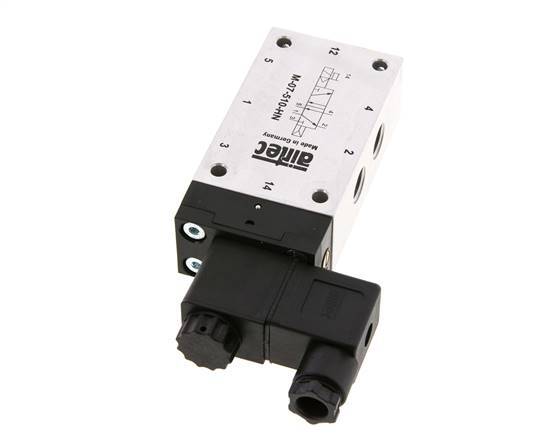 válvula solenoide 5/2 G1/4'' 24V DC 1.5-10bar/21.0-140psi Airtec