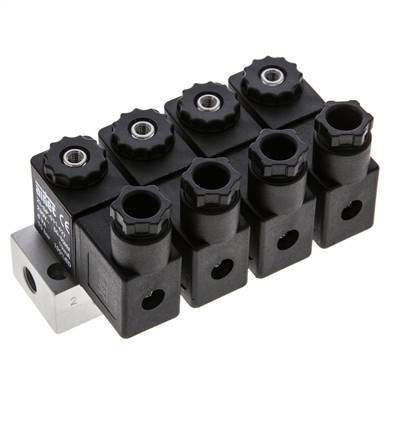 4x3/2 G1/8'' NC Electroválvula 230V AC -0.95-10bar/-13.2-140psi Airtec