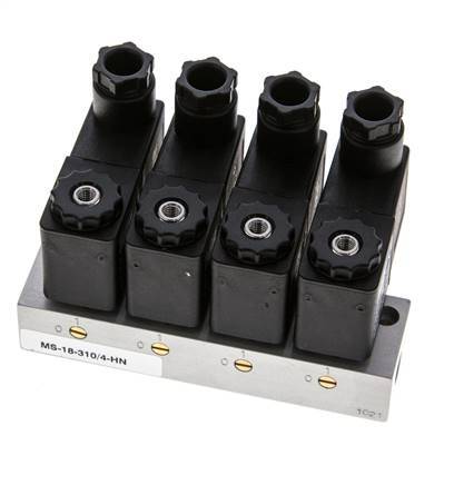 4x3/2 G1/8'' NC Electroválvula 230V AC -0.95-10bar/-13.2-140psi Airtec