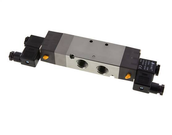 válvula solenoide de centro de presión 5/3 G1/2'' 24V DC 1.5-8bar/21.0-112psi E.MC