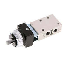 3/2 G1/8'' Válvula de conmutación rotativa Negra 0-8bar/0-112psi YPC